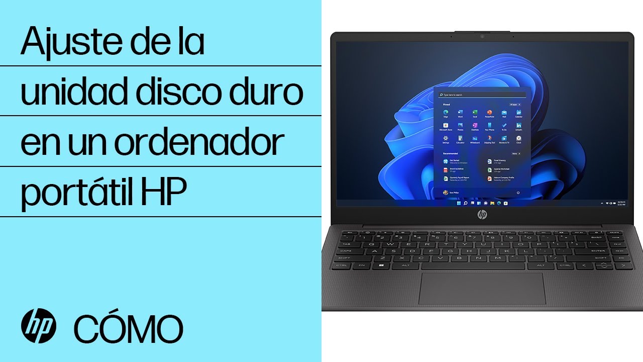 Ajuste De La Unidad Disco Duro En Un Ordenador Portatil Hp Youtube