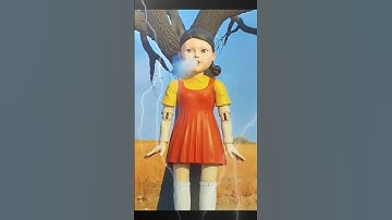 Squid Game Ai doll smoke #squidgame2 #squidgame #ai