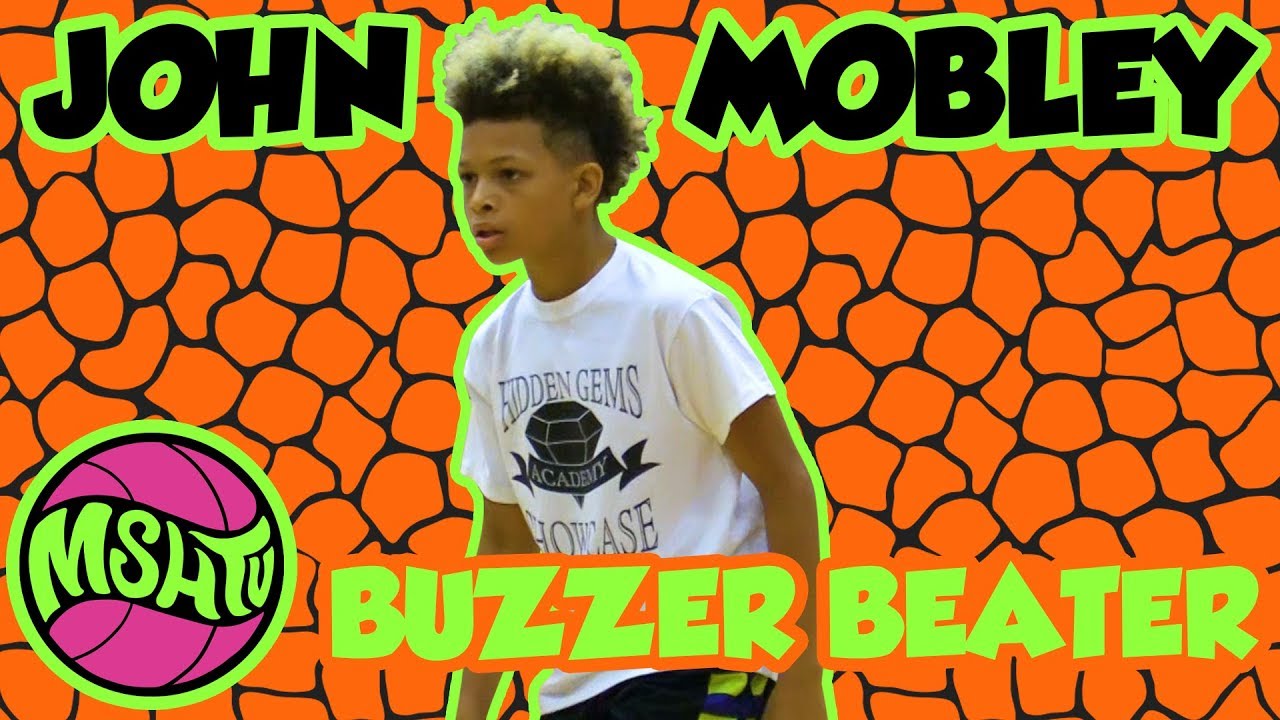 7th Grade Prodigy John Mobley hits CRAZY BUZZER BEATER at Hidden Gems  Showcase 