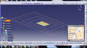 INTERSECTION,3D CURVE OFFSET,PARALLEL CURVE CATIA V5