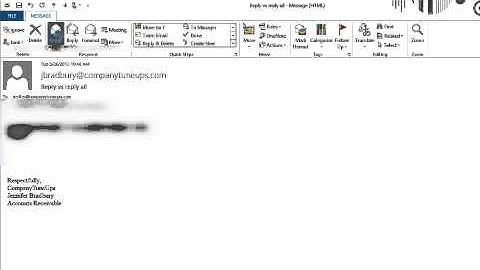 Email - Reply VS Reply to All