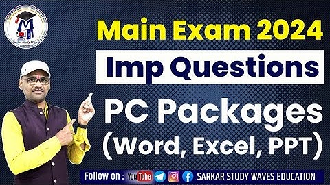 PGDCA and DCA PC Packages Important Questions | Main Exam 2024 By Arvind