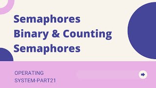 Semaphores in OS | Binary Semaphore | Counting Semaphore | Lecture 21