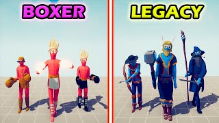 BOXER TEAM vs LEGACY TEAM  Totally Accurate Battle Simulator | TABS