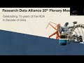 RDA Plenary Session Building Industrial Partnerships for the Future