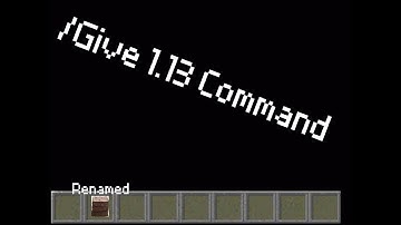 Minecraft 1.13 Command Tutorial: How to get renamed items via command