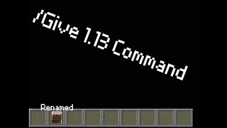 Minecraft 1.13 Command Tutorial: How to get renamed items via command