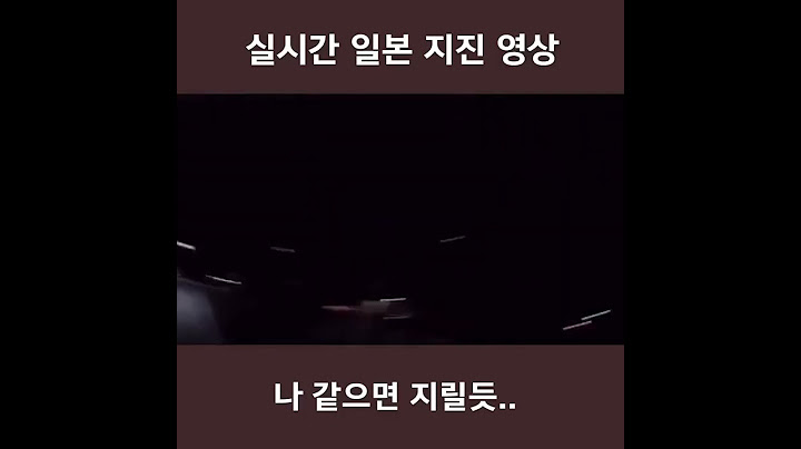 리얼 생생 일본 지진 실시간