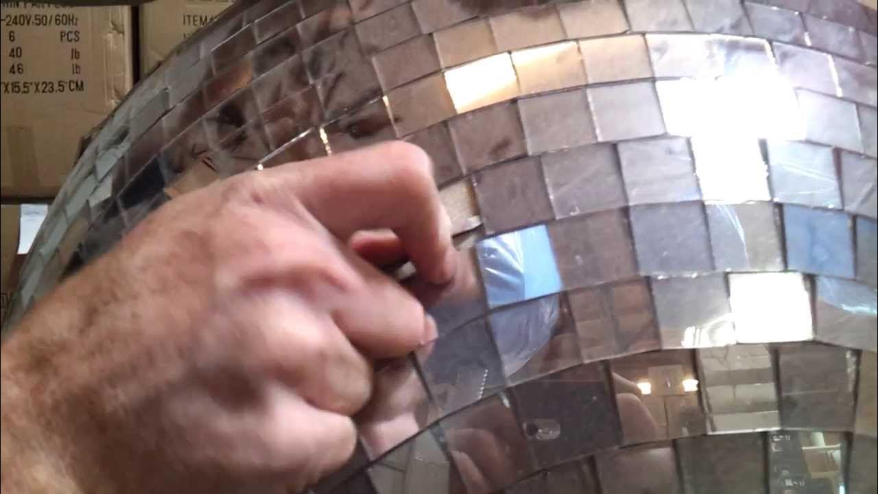 Removing and Replacing Large Mirror Ball Tiles 