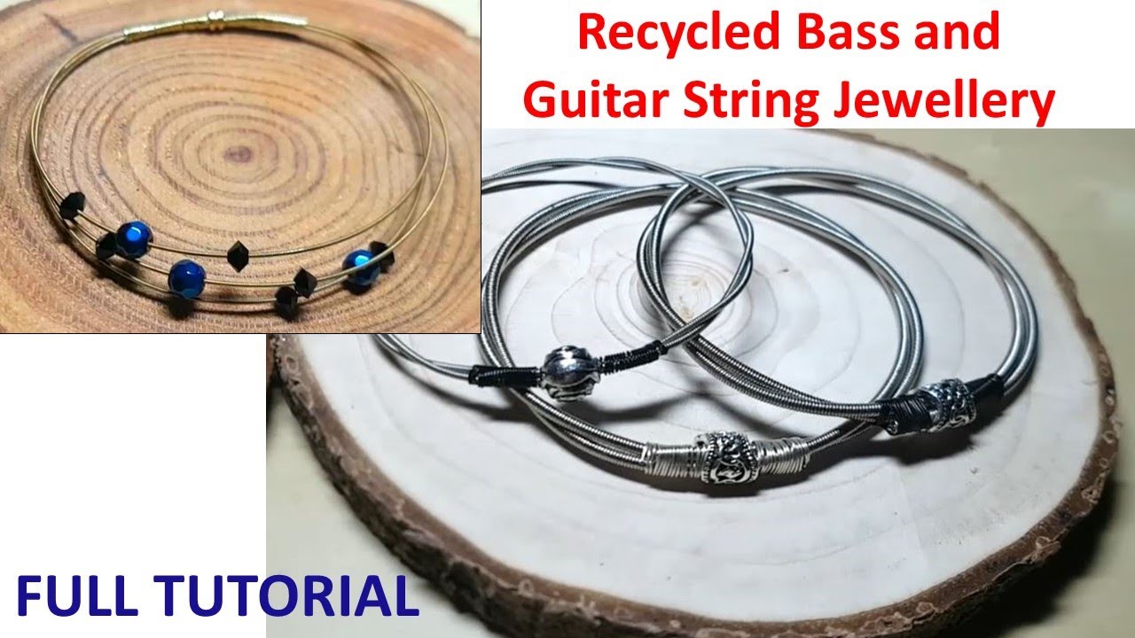 Buy Recycled Electric Guitar String Bracelet Silver Colored With Brass Ball  Ends Attached Mens Unique Gift Online in India - Etsy