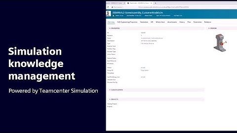 Simulation Knowledge Management powered by Teamcenter Simulation #SimcenterSPDM
