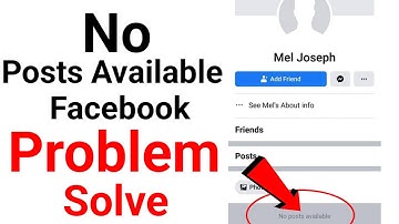 fix no posts available on facebook / how to fix  no posts available on facebook