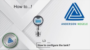 L3 How to: Setting the tank configuration (Anderson-Negele pressure transmitter)