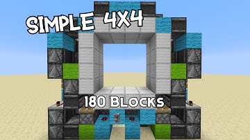 Small 4x4 Piston Door for Minecraft 1.16 (Easy to Build)