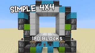 Small 4x4 Piston Door for Minecraft 1.16 (Easy to Build)