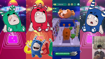 Oddbods Family : Zee Run vs Fuse Run vs Bubbles Run vs Pogo Run | Oddbods Turbo Run