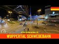 Cab ride schwebebahn train suspendu de wuppertal la nuit allemagne vue du conducteur de train 4k