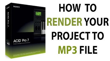 HOW TO RENDER / SAVE YOUR PROJECT TO MP3 FILE USING SONG ACID