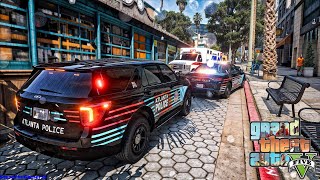 Playing GTA 5 As A POLICE OFFICER City Patrol| GTA 5 Lspdfr Mod| Live