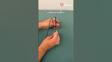 Turn a wire hanger into a phone holder #easy #wire phone #holder #trick