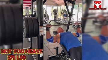 The Rock incline Bench "Not too heavy"  with 275 lbs