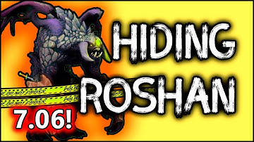 Dota 2 Tricks: Hiding Roshan Bug - 7.06 !