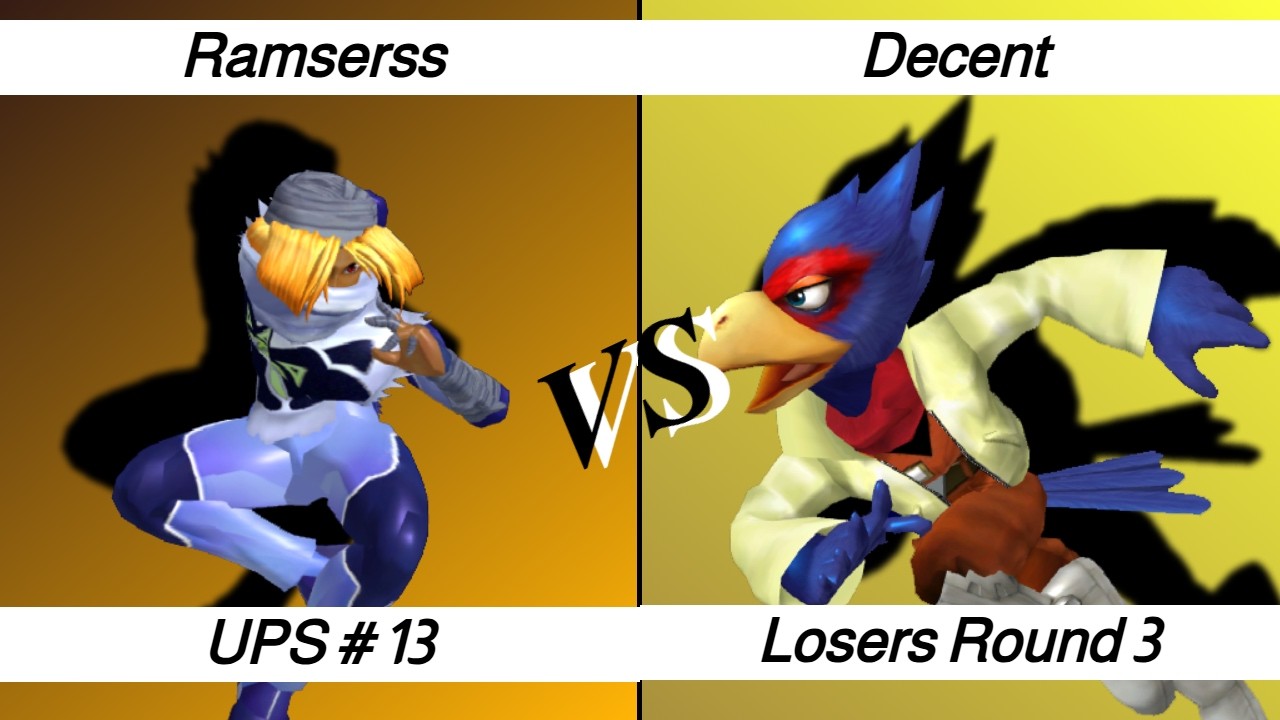 UPS #13 – LR3 – Ramserss ⟮Sheik⟯ vs Decent ⟮Falco⟯