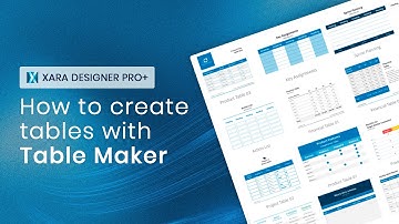 How to Create Tables on Xara Designer Pro+ Table Maker