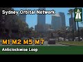 Driving the sydney orbital network anticlockwise  m1 m2 m5 m7