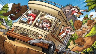 역대급 난장판 캠핑카 타고 가는데 곰 산사태 만남 ㅋㅋㅋ