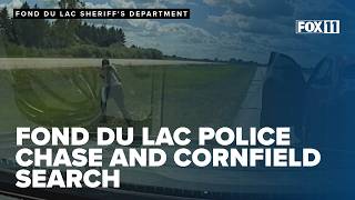 Fond Du Lac car chase and cornfield search bodycam footage