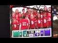 Heathrow Harmony singing at the Solar Bears game