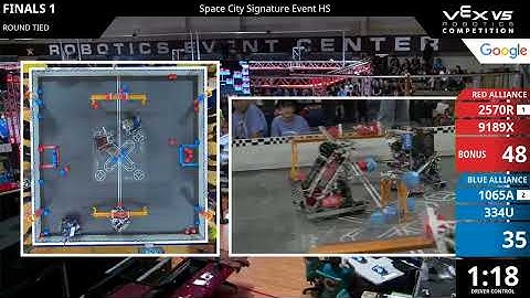 Space City : High School : High School - Final #1-1 - 2570R & 9189X vs 1065A & 334U - Auton + Driver