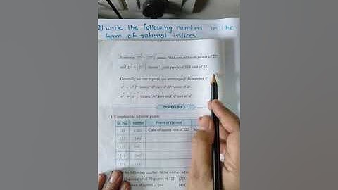 8 standard maths # Chapter 3 # Indices and cube root #  practice set 3.2.