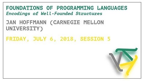 Foundations of Programming Languages: System F Type Encodings - Jan Hoffmann - OPLSS 2018