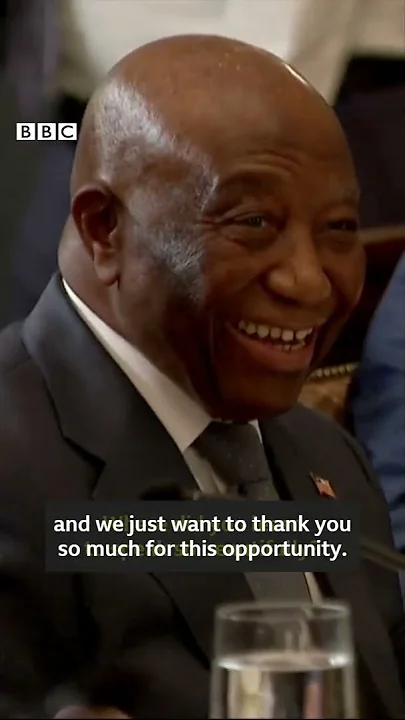 Trump praises Liberian president’s ‘beautiful English’ – BBC Africa