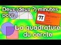 Deux deux minutes pour la quadrature du cercle