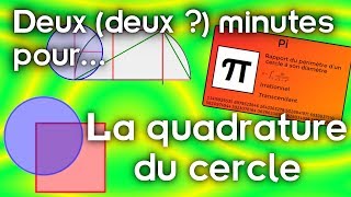 Deux (deux?) minutes pour la quadrature du cercle