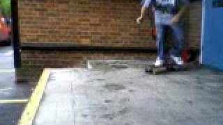 george kickflips posty ledge