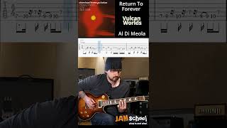 Return To Forever Vulcan Worlds Al Di Meola Guitar Solo with Tab #shorts #aldimeola  #fusion #tab