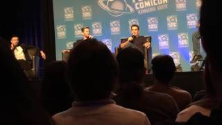 Nolan North, Troy Baker, and Paul Amos at Planet Comicon 2016