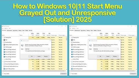 How to Windows 10|11 Start Menu Grayed Out and Unresponsive [Solution] 2025