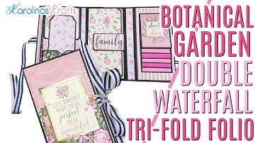 Botanical Garden Tri Fold Folio Album featuring a Double Waterfall Folio Project Share