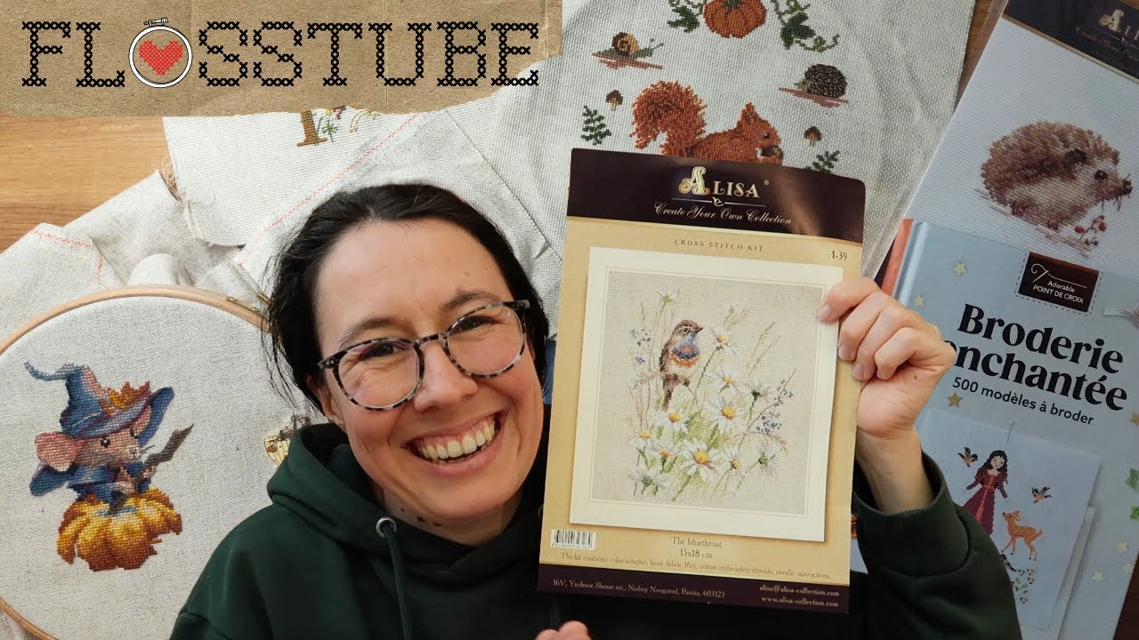 FLOSSTUBE | Projets en cours (ou tout juste terminés), achats et unboxing de mon premier kit Lanarte