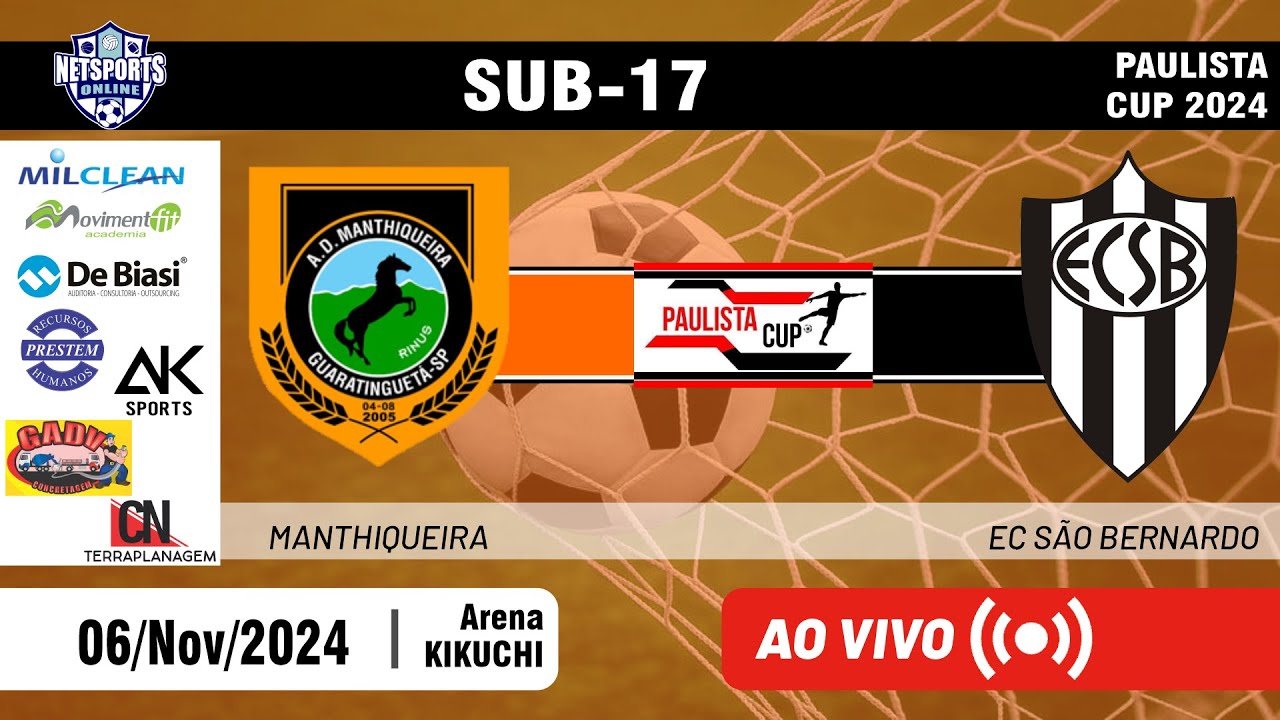 [AO VIVO e COM IMAGENS] Manthiqueira x EC São Bernardo | Paulista Cup ...