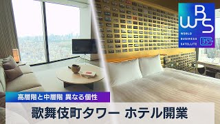 歌舞伎町タワー ホテル開業　高層階と中層階 異なる個性【WBS】（2023年5月19日）