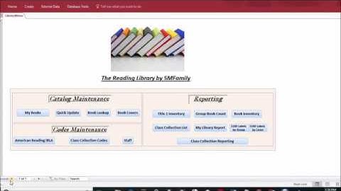 School Classroom Library Database