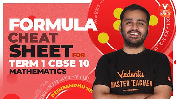 Maths Formulas For Class 10 CBSE | Formula Cheat Sheet [Term 1 Exam] NCERT Solutions Class 10 Maths