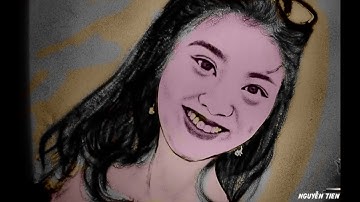 Tranh cát biểu diễn vẽ chân dung