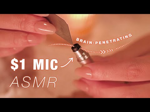 ASMR: Can a $1 Mic Give You Tingle? (No Talking) | Mini Mic ASMR | 用$1麦克风挑战你的免疫! 刺痛感穿脑.